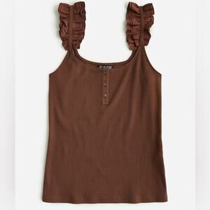 J. Crew Vintage Rib Scrunchie strap 
henley tank